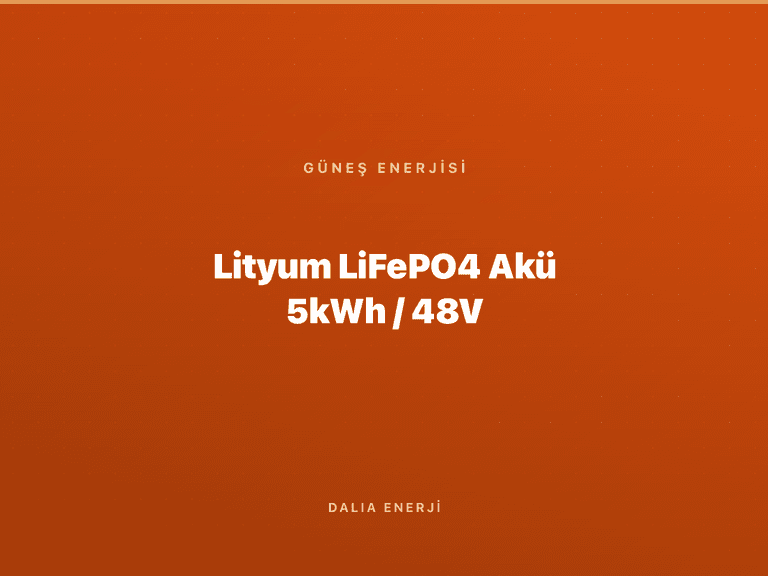 Lityum LiFePO4 Akü 5kWh / 48V